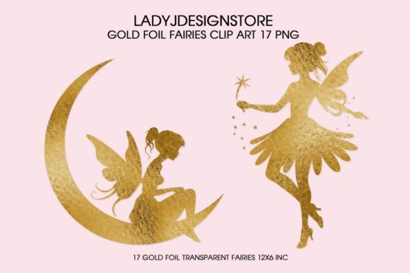 Download Gold Foil Fairies, Fairy Clip Art - Premium Resources